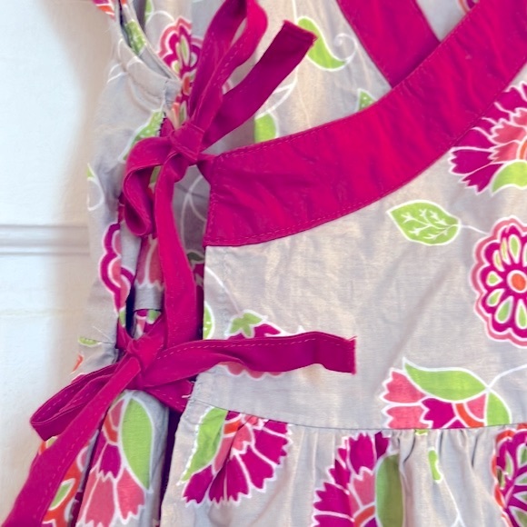 Tea Collection girls floral wrap dress in size 10 - Picture 4 of 9